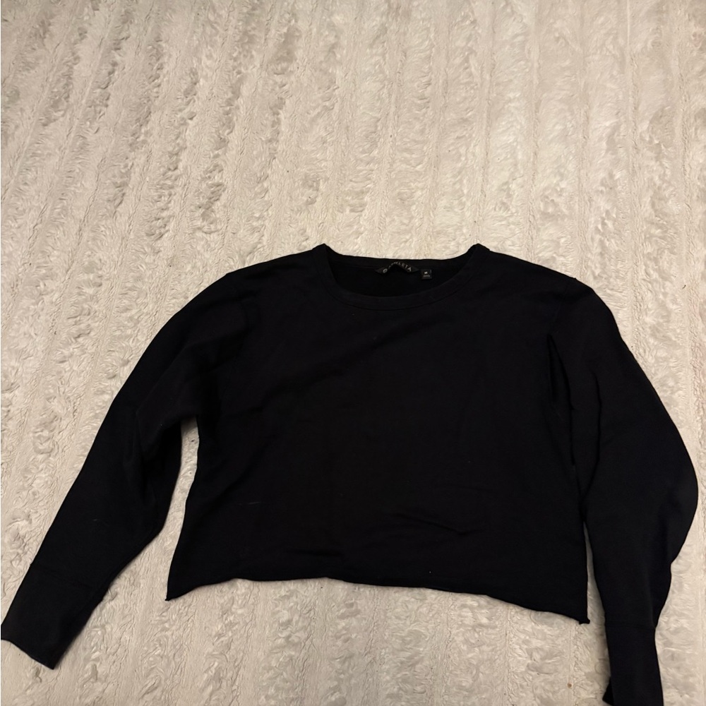 Athleta black crew neck sweatshirt